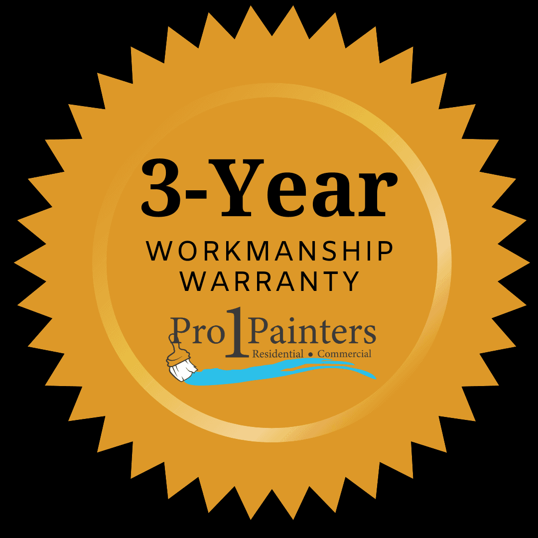 Pro 1 Painters 3-Year Workmanship Warranty seal