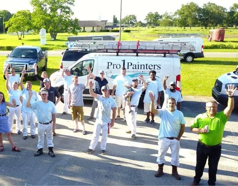 The Pro 1 Painters crew — family-owned since 2013